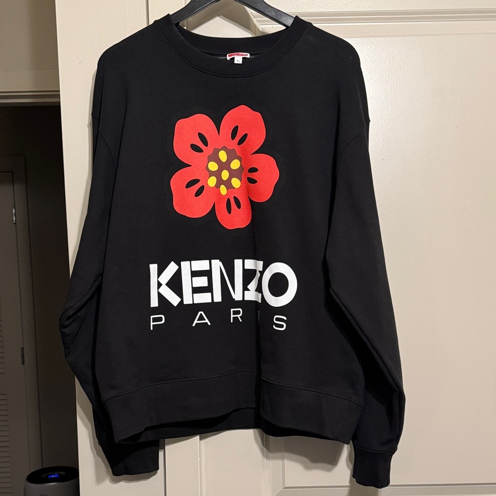 Kenzo Black Sweatshirt with Boke Flower